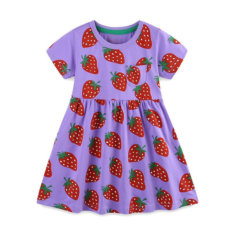 Children s skirt summer new girls short-sleeved dress cute strawberry print children s princess dress 7Y(125cm)
Children s skirt summer new girls short-sleeved dress cute strawberry print children s princess dress 7Y(125cm)