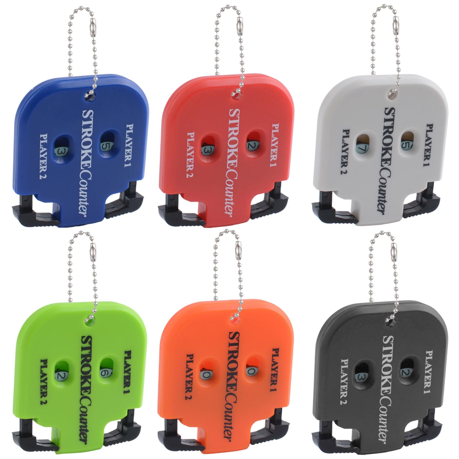 HOMMDECO 6PCS Mini Golf Score Counter One Touch Reset Golf Stroke Counter Portable Golf Stroke Score Counting for 2 Players 0-9 Rotation Number Press
HOMMDECO 6PCS Mini Golf Score Counter One Touch Reset Golf Stroke Counter Portable Golf Stroke Score Counting for 2 Players 0-9 Rotation Number Press