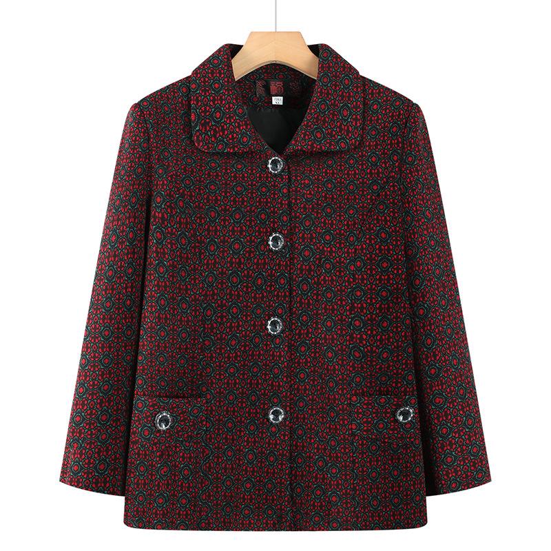 Plaid Lapel Cardigan for Middle-Aged & Elderly Women - Spring/Autumn Grandma Style Jacket 5XL (Under 160 jin)
Plaid Lapel Cardigan for Middle-Aged & Elderly Women - Spring/Autumn Grandma Style Jacket 5XL (Under 160 jin)
