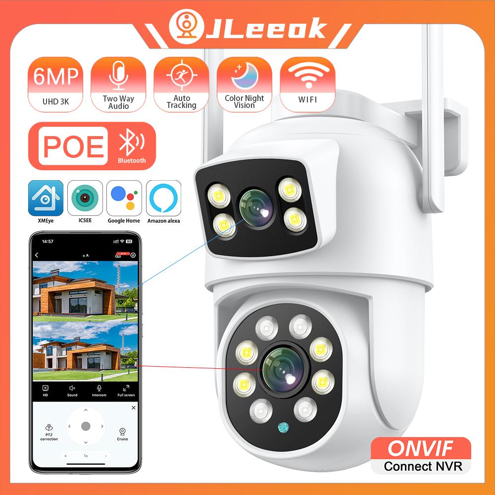 Jleeok ICSEE уличная 6-мегапиксельная двойная линза WIFI беспроводная IP-камера наблюдения 5-кратный оптический зум Hybird POE PTZ ONVIF NVR ИК-камера видеонаблюдения
Jleeok ICSEE уличная 6-мегапиксельная двойная линза WIFI беспроводная IP-камера наблюдения 5-кратный оптический зум Hybird POE PTZ ONVIF NVR ИК-камера видеонаблюдения