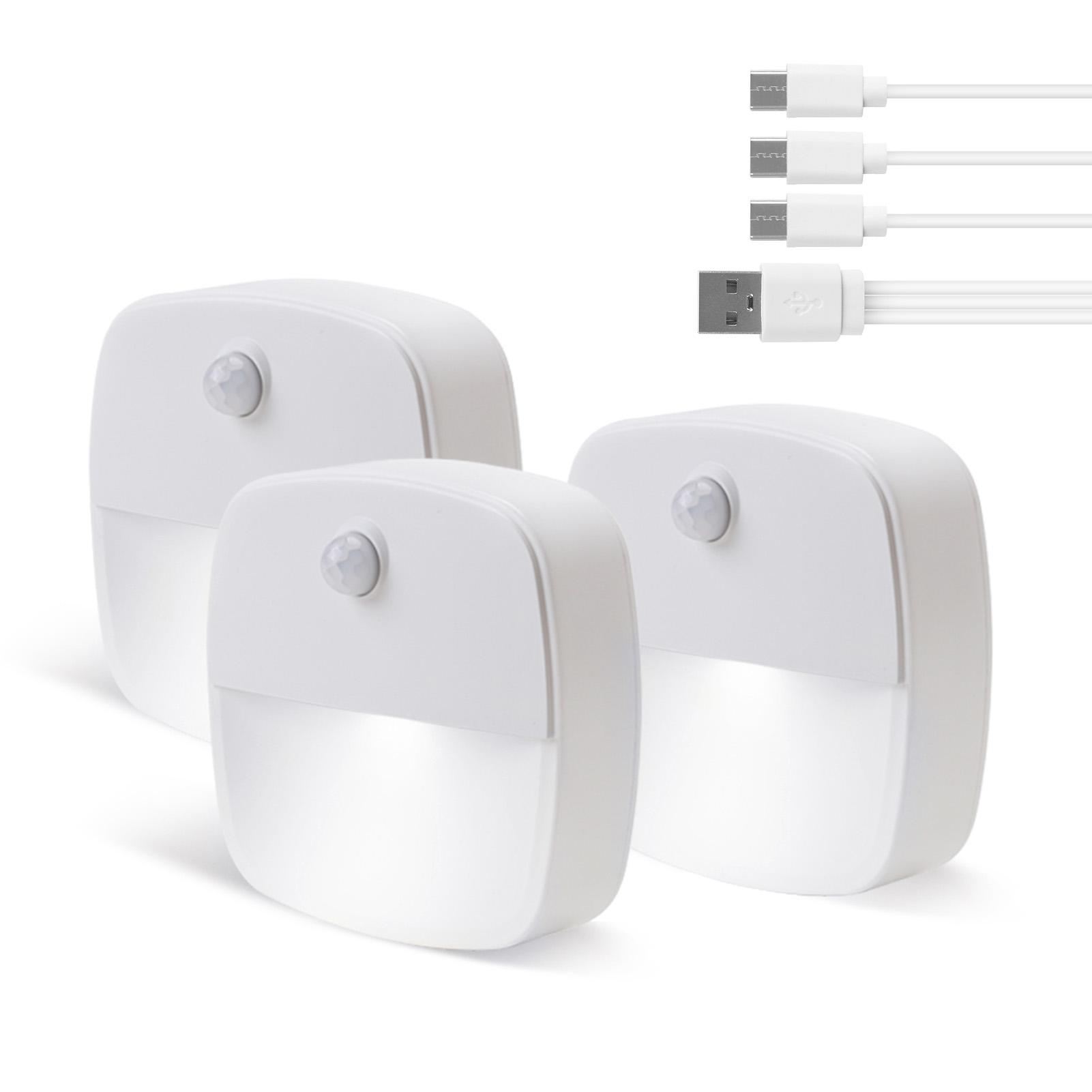 3Pack Stick-On Night Light Rechargeable Auto LED Motion Sensor for Bedroom Bathroom Kitchen Hallway Stairs Corridor Lighting
3Pack Stick-On Night Light Rechargeable Auto LED Motion Sensor for Bedroom Bathroom Kitchen Hallway Stairs Corridor Lighting