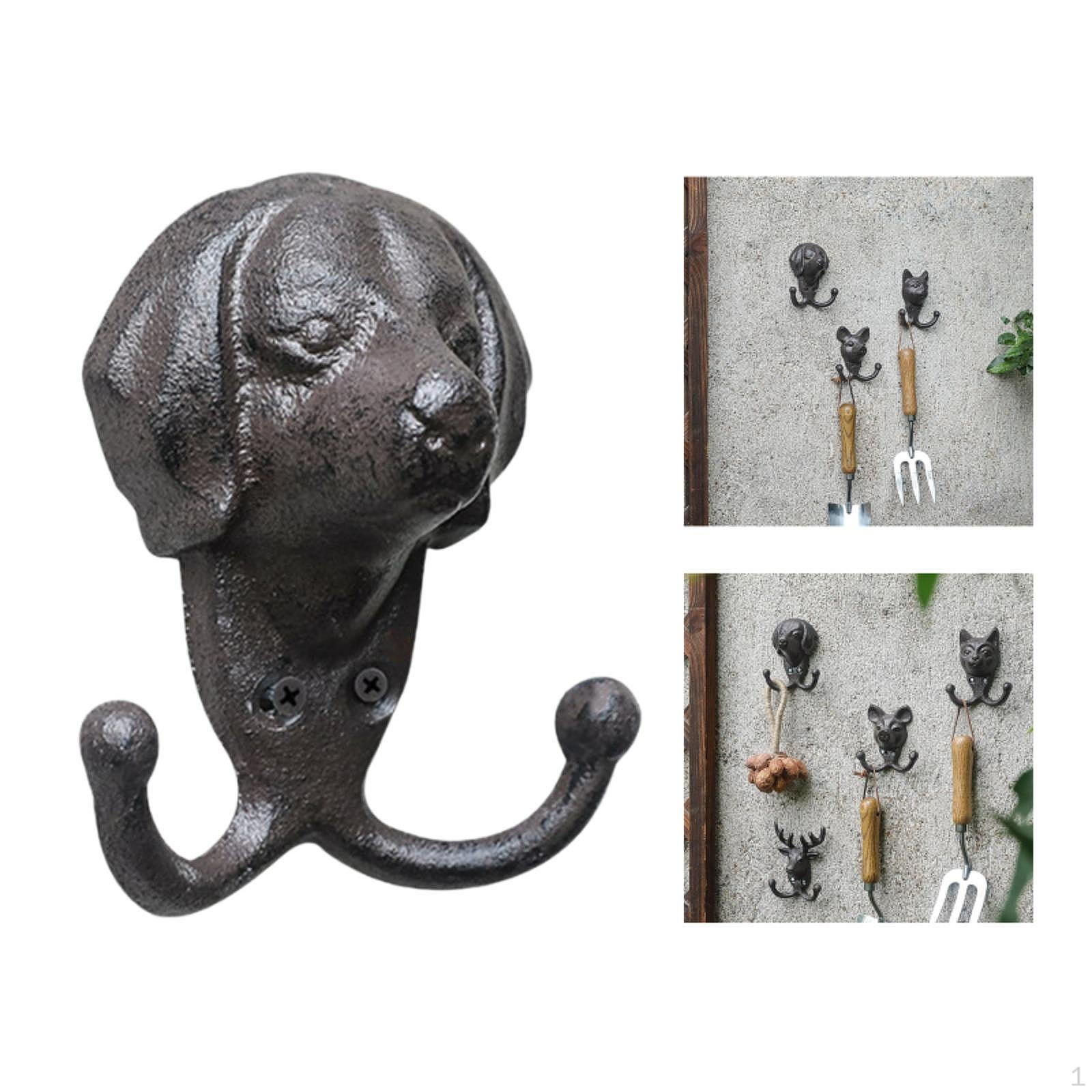 Голова животного фигурка настенные крючки вешалка для одежды аксессуар универсальный для гаража сад деревенский Dog
