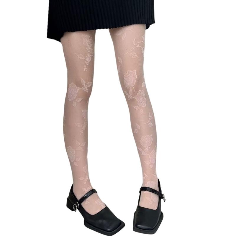 Elegant Floral Lace Sheer Tights With Breathable Nylon Stockings Pantyhose Perfect For Office Or Special Occasion 1 рожевий
Elegant Floral Lace Sheer Tights With Breathable Nylon Stockings Pantyhose Perfect For Office Or Special Occasion 1 рожевий