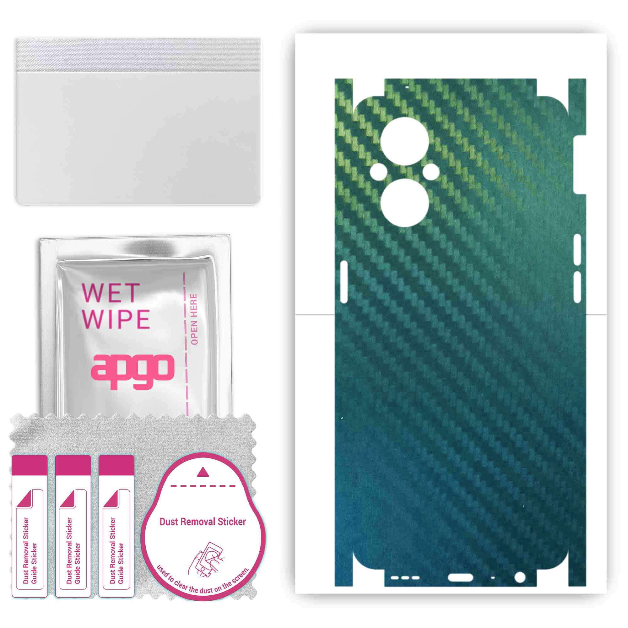 apgo Protective Skin Sticker for the back+sides compatible with Oppo F21 Pro 5G, Full Wrap Film, Foil, Vinyl - Pattern Carbon Chameleon CAKA1
apgo Protective Skin Sticker for the back+sides compatible with Oppo F21 Pro 5G, Full Wrap Film, Foil, Vinyl - Pattern Carbon Chameleon CAKA1
