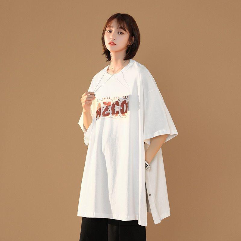 Женская футболка с буквенным принтом, летняя свободная футболка с круглым вырезом и короткими рукавами для студентов, повседневный универсальный модный топ для девочек XXXL белый
Женская футболка с буквенным принтом, летняя свободная футболка с круглым вырезом и короткими рукавами для студентов, повседневный универсальный модный топ для девочек XXXL белый