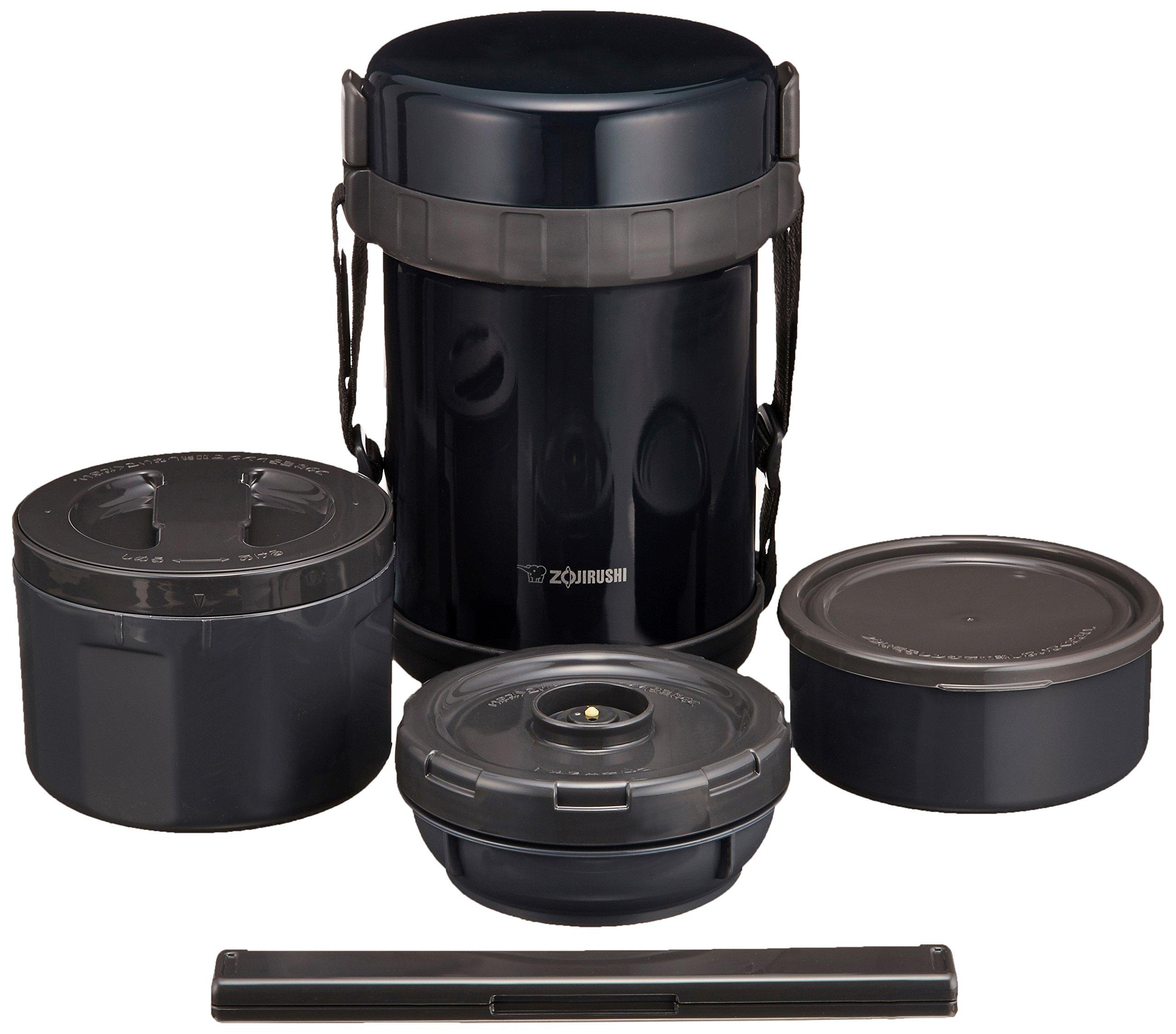 ZOJIRUSHI Insulated Bento Box Stainless Steel Lunch Jar Navy Black (About 3 Cups) SL-GG18-BD
ZOJIRUSHI Insulated Bento Box Stainless Steel Lunch Jar Navy Black (About 3 Cups) SL-GG18-BD