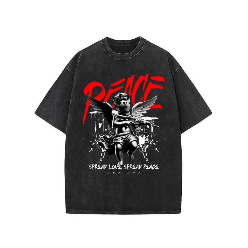 Washed Men S T-Shirt | Graphic Tee | Winged Figure Print with Red PEACE And SPREAD LOVE SPREAD PEACE Text | Casual Crew Neck Short-Sleeve Top S чёрный
Washed Men S T-Shirt | Graphic Tee | Winged Figure Print with Red PEACE And SPREAD LOVE SPREAD PEACE Text | Casual Crew Neck Short-Sleeve Top S чёрный