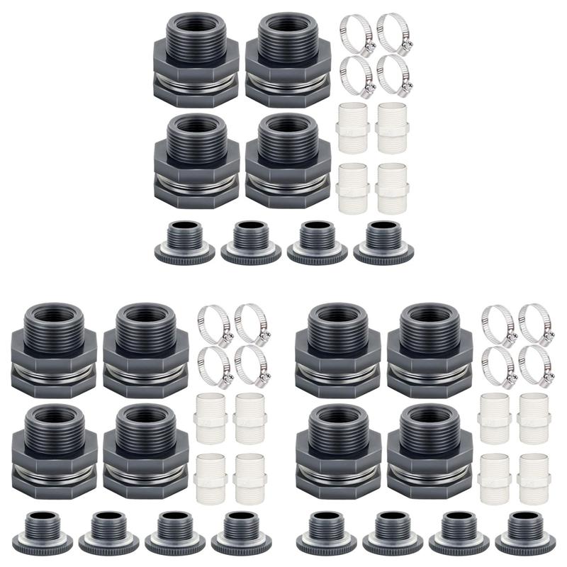 Fresh 12X PVC Bulkhead Fitting 3/4 Inch With Plugs,Garden Hose Adapter With Clamp Kit,Water Tank Connector чёрный
Fresh 12X PVC Bulkhead Fitting 3/4 Inch With Plugs,Garden Hose Adapter With Clamp Kit,Water Tank Connector чёрный