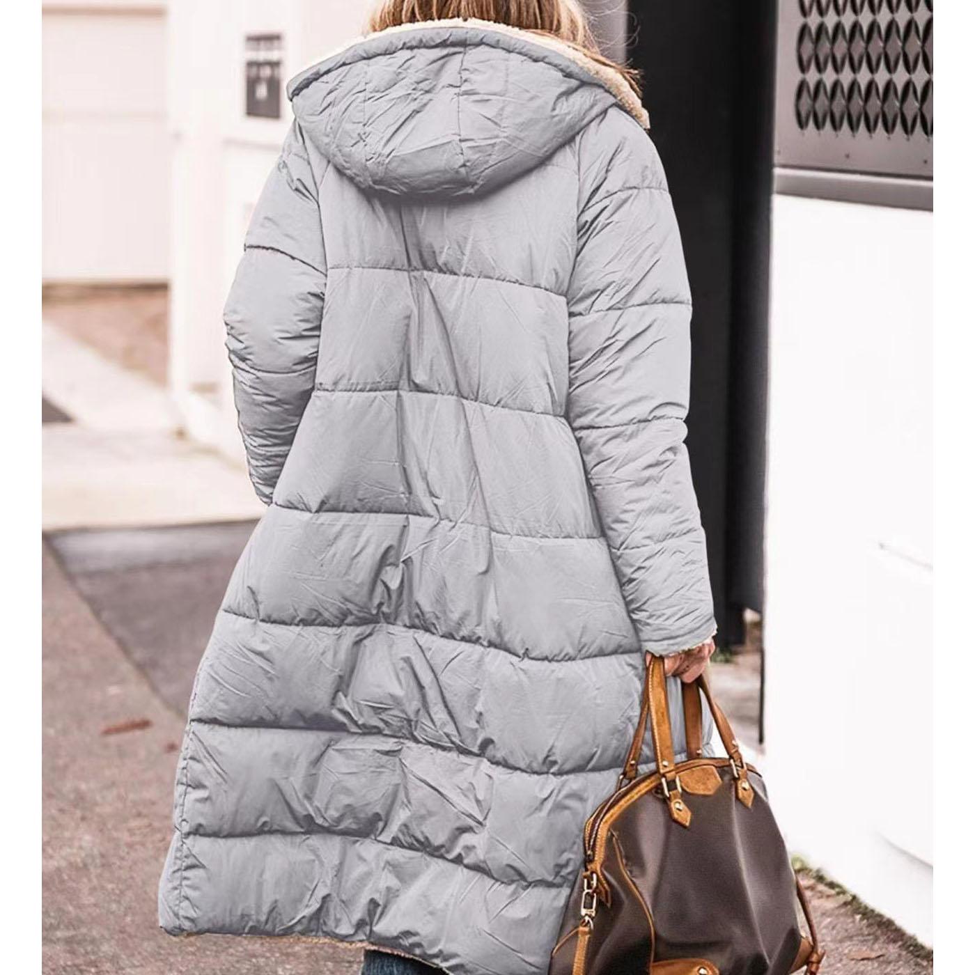 Модна повсякденна жіноча зимова тепла куртка Жіноча куртка Вовняний довгий верхній одяг з капюшоном XS
Модна повсякденна жіноча зимова тепла куртка Жіноча куртка Вовняний довгий верхній одяг з капюшоном XS