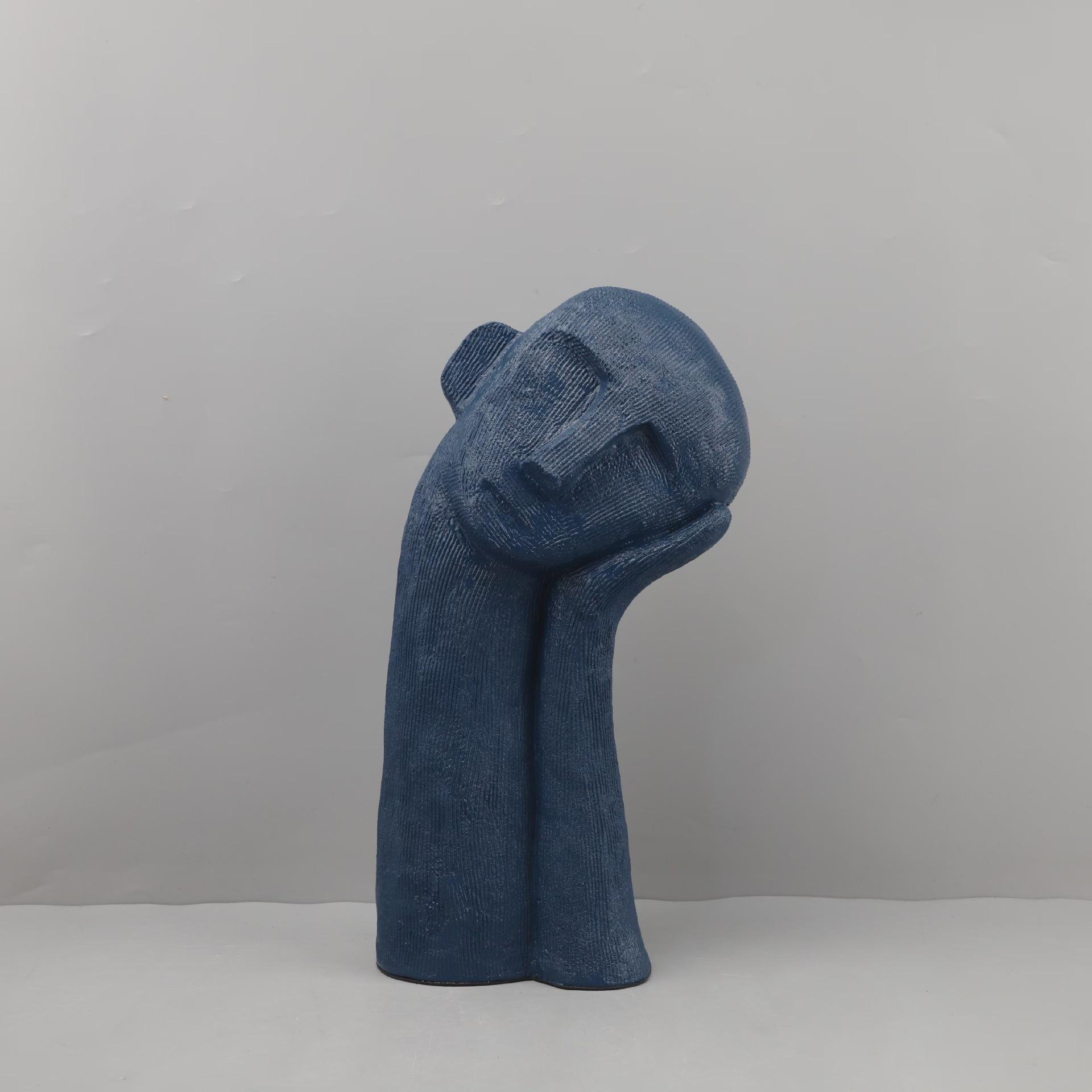Soft Decoration Model Room Living Room Designer-Style White Tilted-Head Portrait Sculpture Modern Minimalist Home Desktop Orname синій
Soft Decoration Model Room Living Room Designer-Style White Tilted-Head Portrait Sculpture Modern Minimalist Home Desktop Orname синій