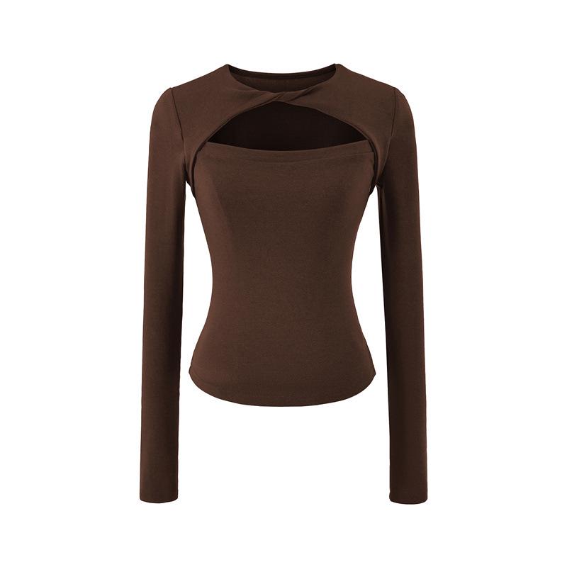 Korean Design Twist Neck Cutout Slim Fit Long Sleeve T-shirt for Women - 2026 Spring Collection Medium
Korean Design Twist Neck Cutout Slim Fit Long Sleeve T-shirt for Women - 2026 Spring Collection Medium