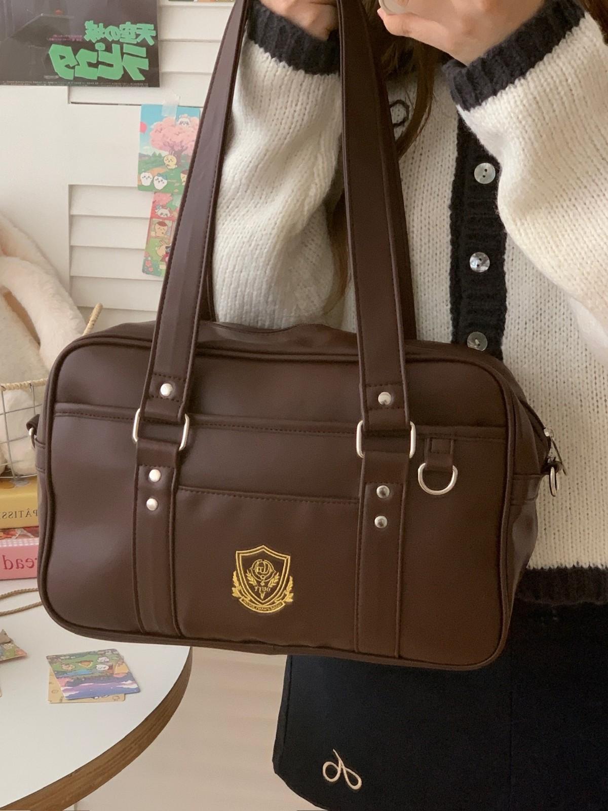 JIAERDI Japanese Style PU Leather Handbag Women Vintage School Shoulder Bags Ladies Spacious JK Uniform Briefcase Crossbody Bag 34x22x3cm коричневый
JIAERDI Japanese Style PU Leather Handbag Women Vintage School Shoulder Bags Ladies Spacious JK Uniform Briefcase Crossbody Bag 34x22x3cm коричневый