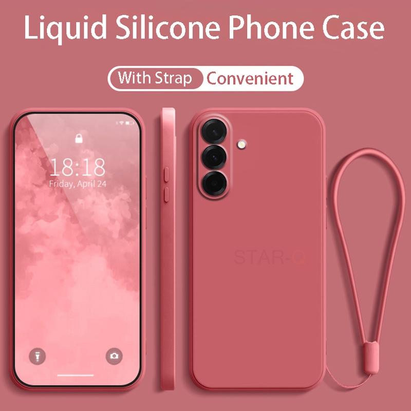 A 55 35 25 15 Strap Liquid Silicone Phone Case For Samsung Galaxy A55 A35 A25 A15 A05 5G Lanyard Soft Back Cover A05S
A 55 35 25 15 Strap Liquid Silicone Phone Case For Samsung Galaxy A55 A35 A25 A15 A05 5G Lanyard Soft Back Cover A05S