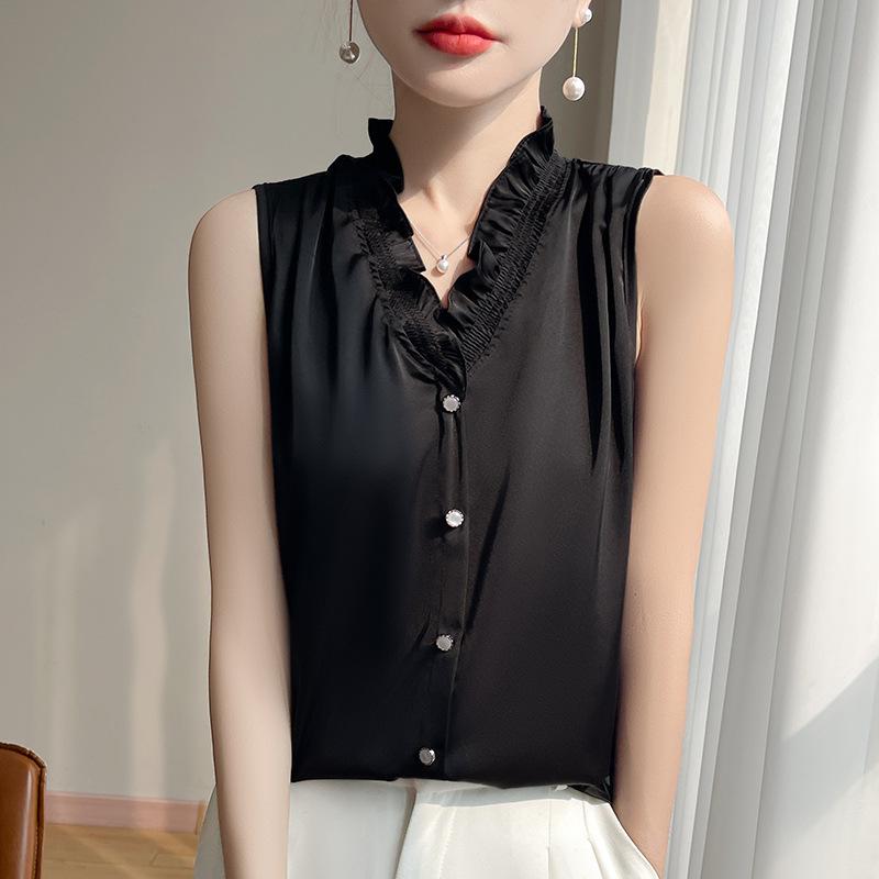 Универсальная черная майка-жилет с ушками, женский топ, лето, новая модная, темпераментная, элегантная, белая, черная XXXL
Универсальная черная майка-жилет с ушками, женский топ, лето, новая модная, темпераментная, элегантная, белая, черная XXXL