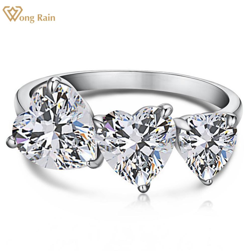 Wong Rain, 100% стерлинговое серебро 925 пробы, три сердца огранки AAAAA, цирконы, драгоценный камень, свадебное обручальное кольцо для женщин, ювелирные изделия US 5 белый
Wong Rain, 100% стерлинговое серебро 925 пробы, три сердца огранки AAAAA, цирконы, драгоценный камень, свадебное обручальное кольцо для женщин, ювелирные изделия US 5 белый
