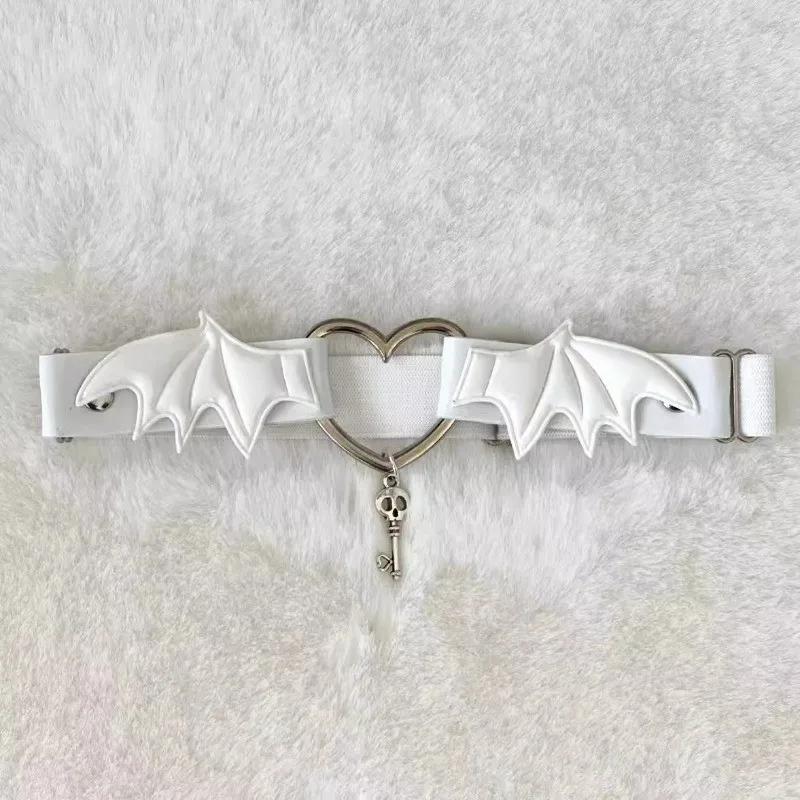 Girls Lolita Subculture Gothic Punk Wings Metal Charm Leg Rings Women Sexy Jk Style Leather Heart Shaped Garters Accessories One Size
Girls Lolita Subculture Gothic Punk Wings Metal Charm Leg Rings Women Sexy Jk Style Leather Heart Shaped Garters Accessories One Size