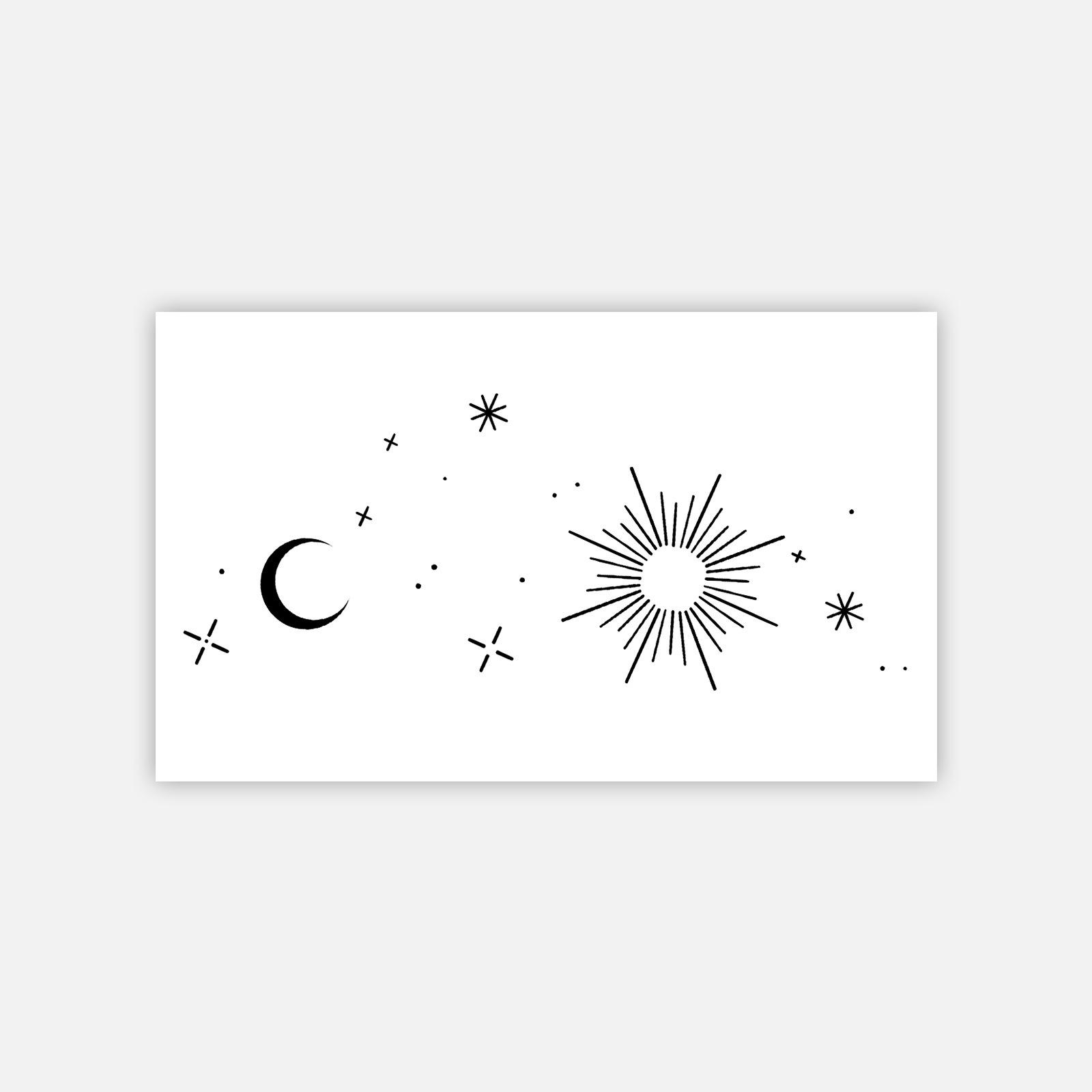 Dark Sun, Moon And Stars Tattoo Sticker, Niche Personality, Waterproof, Sweat-Proof And Non-Reflective. 11*18
Dark Sun, Moon And Stars Tattoo Sticker, Niche Personality, Waterproof, Sweat-Proof And Non-Reflective. 11*18