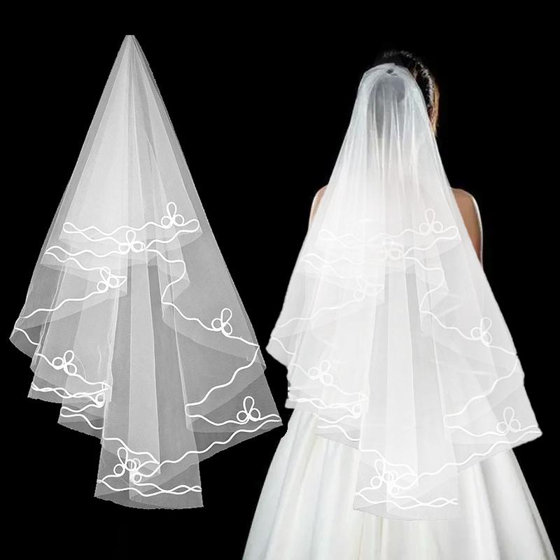1pc Elegant Bridal Short Veils Accessories Wedding Women Fashion Marriage Ribbon Edge Tulle
1pc Elegant Bridal Short Veils Accessories Wedding Women Fashion Marriage Ribbon Edge Tulle