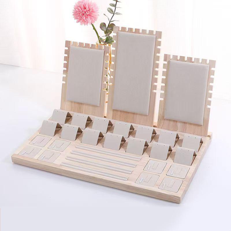 Elegant Wood Jewelry Display Stand Multifunction Necklace Bracelet Earrings Ring Storage Rack Organizer Counter Showcase Props бежевий
Elegant Wood Jewelry Display Stand Multifunction Necklace Bracelet Earrings Ring Storage Rack Organizer Counter Showcase Props бежевий