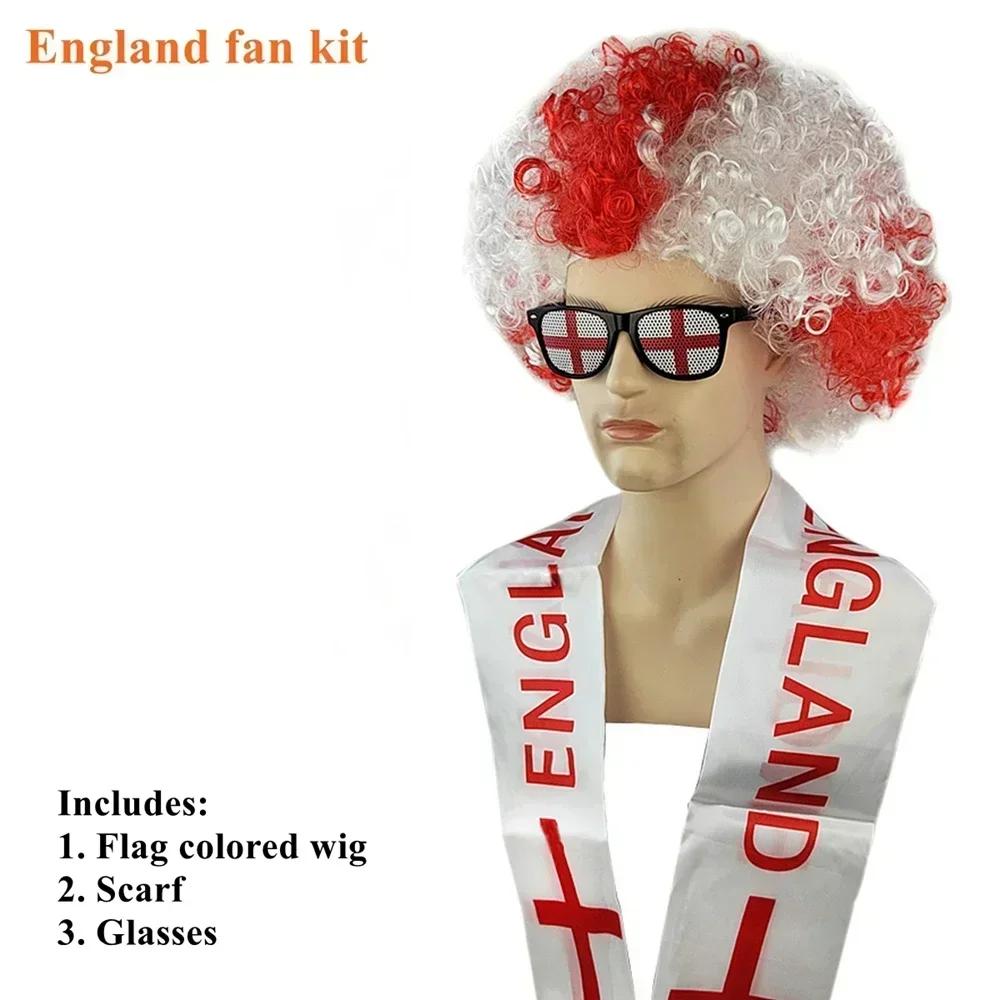 Hot National Team Football Match Costume Sets Colorful Curly Wig Flag Sunglassses Soccer Fans Funny Party Performance Supplies
Hot National Team Football Match Costume Sets Colorful Curly Wig Flag Sunglassses Soccer Fans Funny Party Performance Supplies