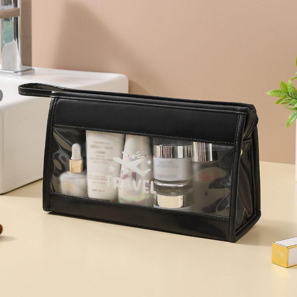 Большая вместительная косметичка ПВХ сумка для плавания модные косметички пляжные аксессуары black-A
Большая вместительная косметичка ПВХ сумка для плавания модные косметички пляжные аксессуары black-A