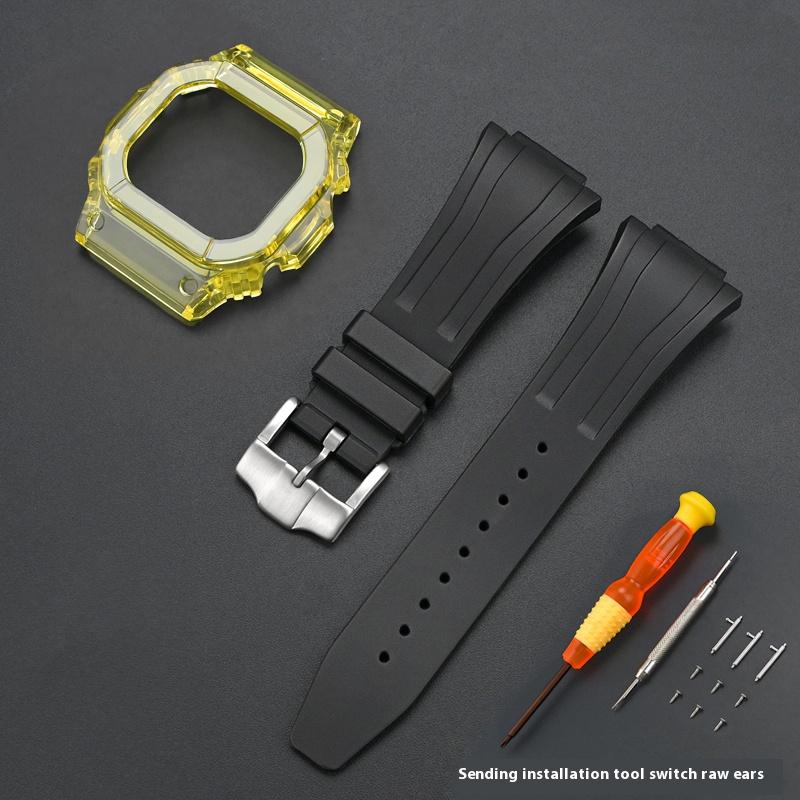 Для CASIO DW5600/GW5610 Модифікація аксесуарів для годинника Ремінець для годинника з ТПУ + Корпус для годинника з ПК Водонепроникний зручний набір гумових браслетів for 5610 чорний/жовтий
Для CASIO DW5600/GW5610 Модифікація аксесуарів для годинника Ремінець для годинника з ТПУ + Корпус для годинника з ПК Водонепроникний зручний набір гумових браслетів for 5610 чорний/жовтий