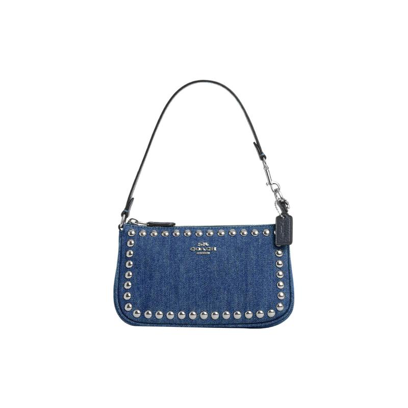COACH Nolita 19 Embossed Logo Studs Denim and Refined Pebbled Leather Underarm Bag Tote Shoulder Bag Small Women s Blue синій
COACH Nolita 19 Embossed Logo Studs Denim and Refined Pebbled Leather Underarm Bag Tote Shoulder Bag Small Women s Blue синій