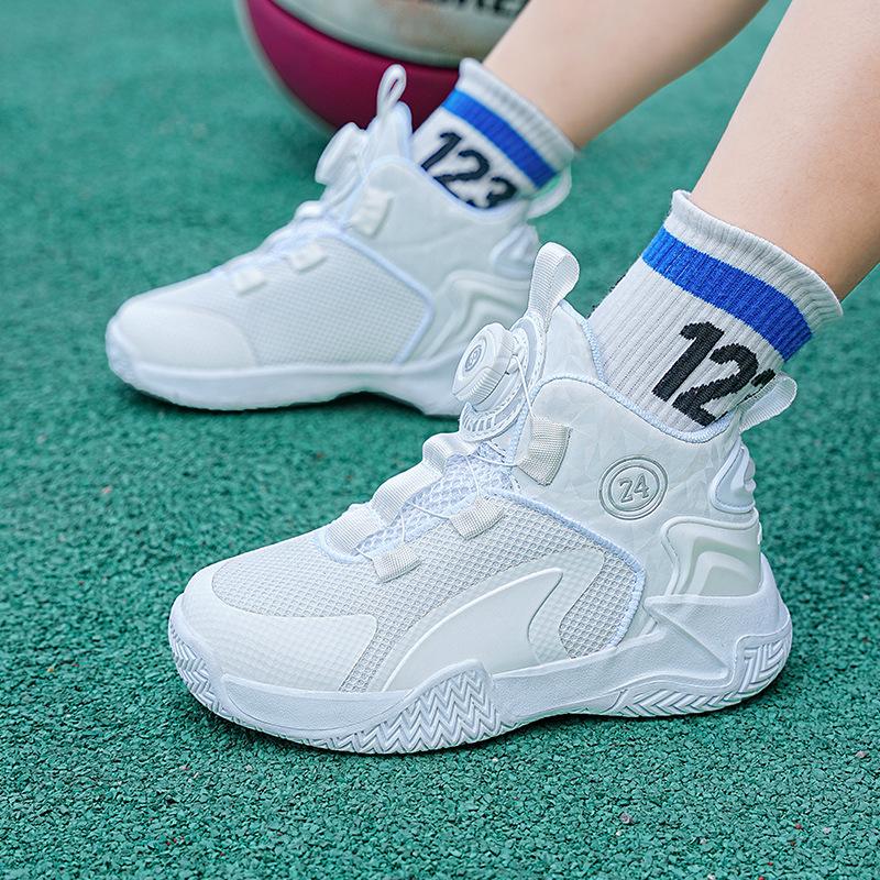 Children s basketball shoes, boys rotating buckle, middle and older children s student sports running shoes, breathable mesh sneakers, non-slip balls 31
Children s basketball shoes, boys rotating buckle, middle and older children s student sports running shoes, breathable mesh sneakers, non-slip balls 31