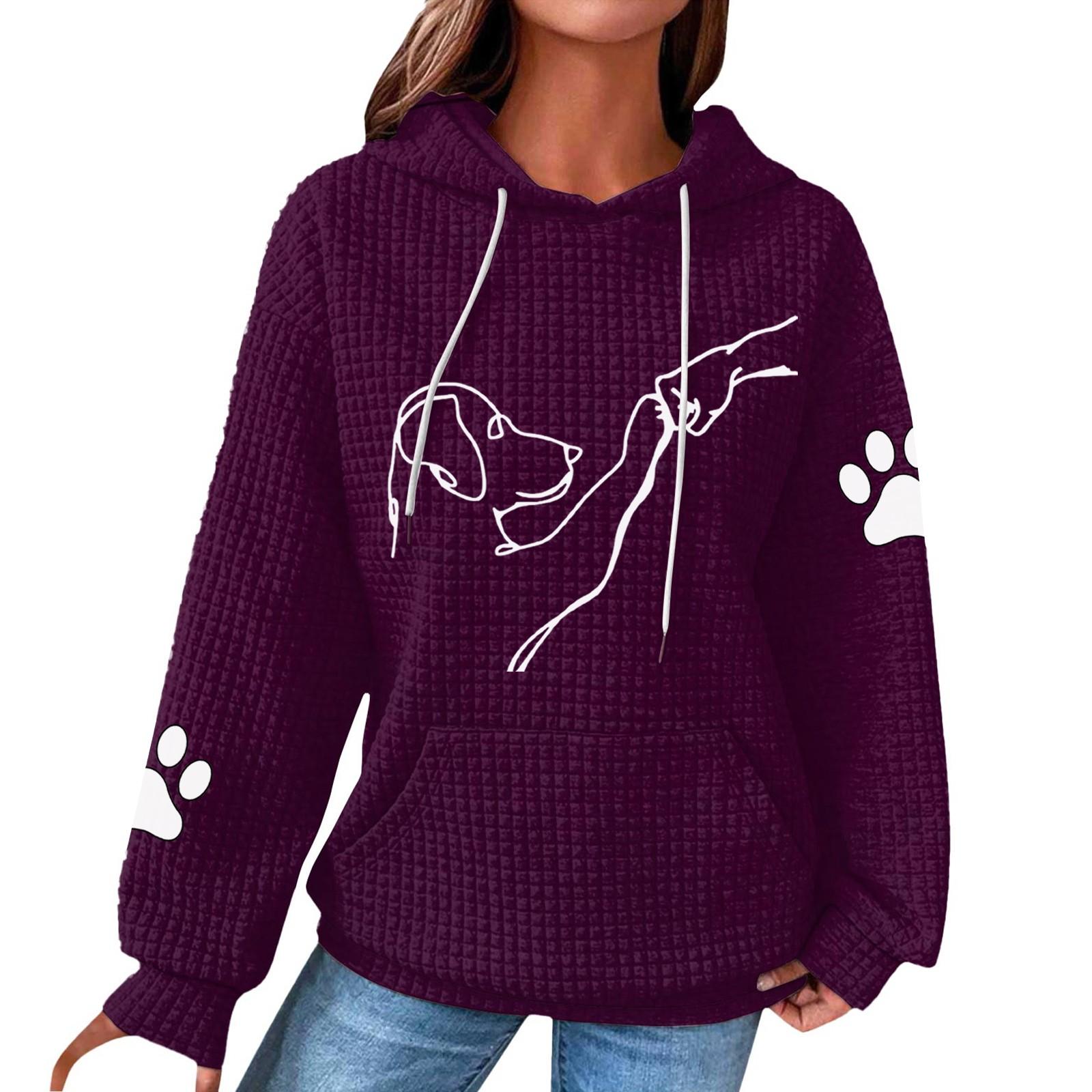Жіночий модний вільний джемпер з капюшоном і довгим рукавом із принтом собаки, клаптева плед-топ з капюшоном S
Жіночий модний вільний джемпер з капюшоном і довгим рукавом із принтом собаки, клаптева плед-топ з капюшоном S