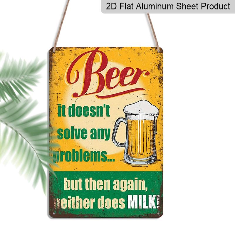 2D Flat, 1pc Beer Doesn t Solve Problems Neither Does Milk Aluminium Metal Wall Decor Sign - 8 x12 Vintage Funny Beer Decor, Retro Beer Mug Wall 20*30cm
2D Flat, 1pc Beer Doesn t Solve Problems Neither Does Milk Aluminium Metal Wall Decor Sign - 8 x12 Vintage Funny Beer Decor, Retro Beer Mug Wall 20*30cm