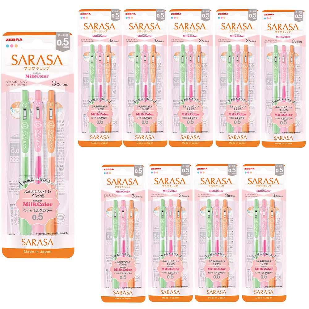 Шариковая гелевая ручка Zebra Sarasa Clip Milk Color 3 цвета, набор из 10 штук 0,5 мм B- JJ15-3C-MK-N
Шариковая гелевая ручка Zebra Sarasa Clip Milk Color 3 цвета, набор из 10 штук 0,5 мм B- JJ15-3C-MK-N