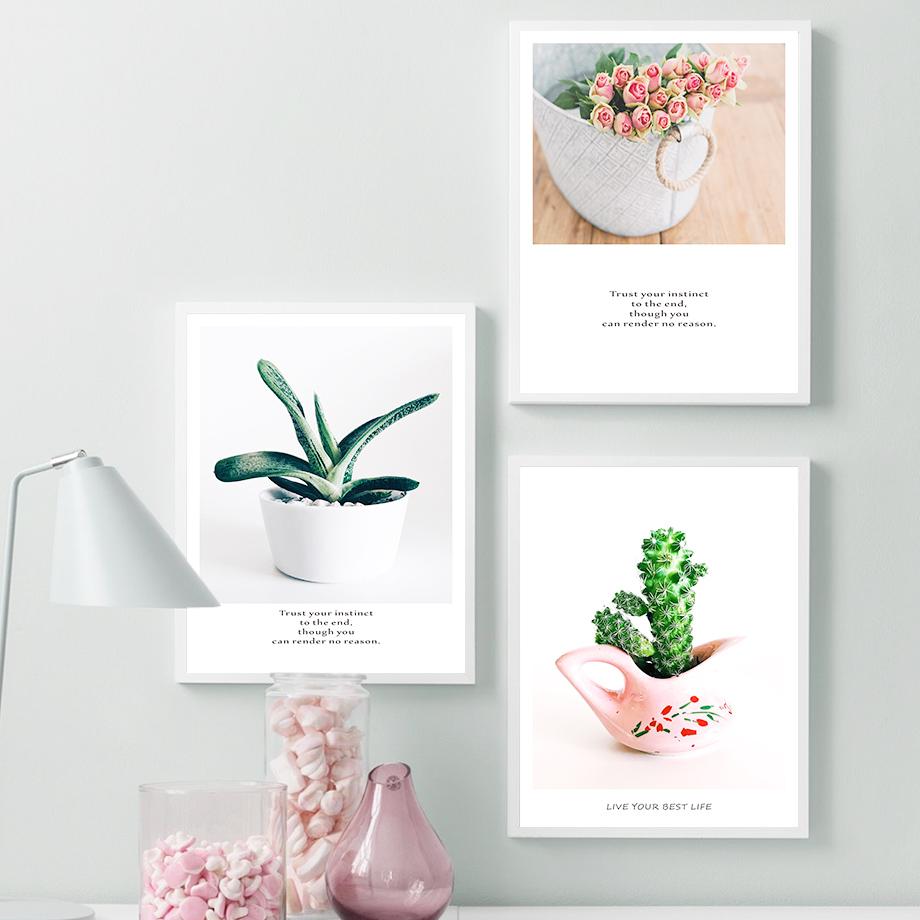 Fresh Potted Cactus Rose Wall Art Print Painting Nordic Posters and Prints Wall Picture for Living Room
Fresh Potted Cactus Rose Wall Art Print Painting Nordic Posters and Prints Wall Picture for Living Room