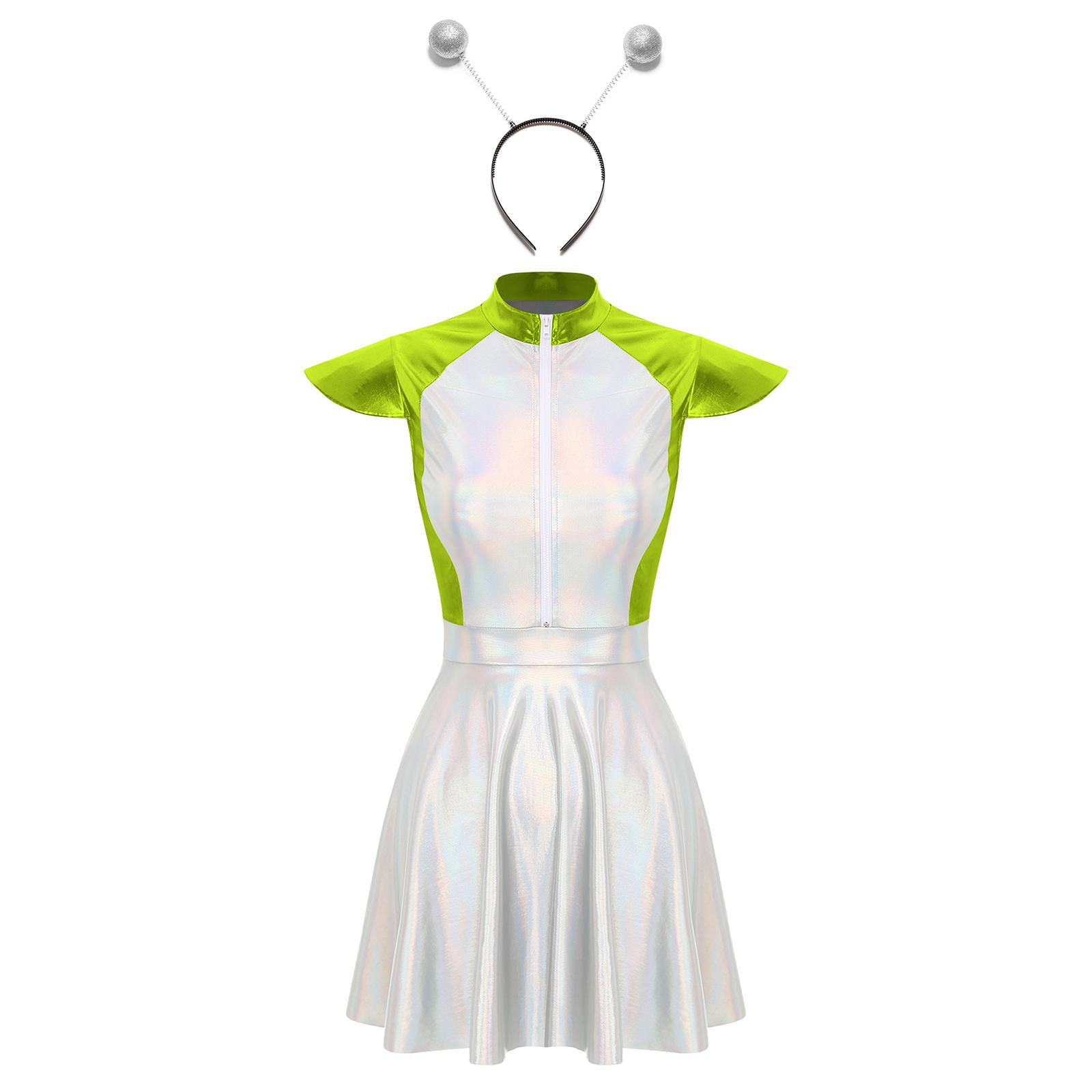 Женское платье для косплея пришельцев с блестками и рукавами-крылышками, костюм для вечеринки в космическом стиле S
Женское платье для косплея пришельцев с блестками и рукавами-крылышками, костюм для вечеринки в космическом стиле S