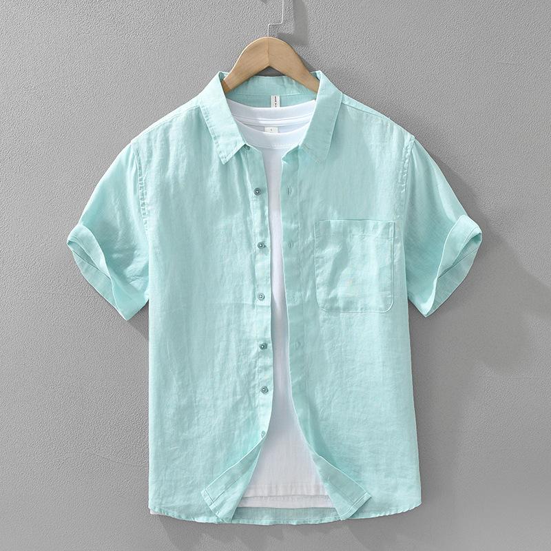 Linen Short Sleeve Shirt for Men Breathable Summer Casual Top Minimalist Loose Fit Button-Up Shirt Natural Wrinkle Texture 3XL зелений
Linen Short Sleeve Shirt for Men Breathable Summer Casual Top Minimalist Loose Fit Button-Up Shirt Natural Wrinkle Texture 3XL зелений