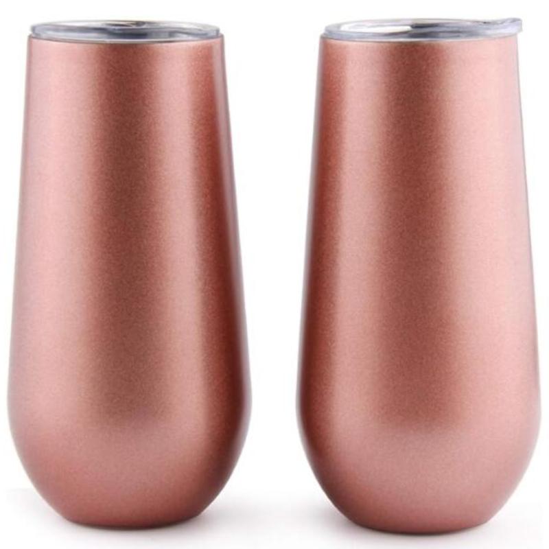Champagne Tumbler Flutes Set of 2 for Wedding Bridesmaids Gift Stainless Steel Double Walled Insulated Stemless Wine Glasses 6oz 180ml
Champagne Tumbler Flutes Set of 2 for Wedding Bridesmaids Gift Stainless Steel Double Walled Insulated Stemless Wine Glasses 6oz 180ml