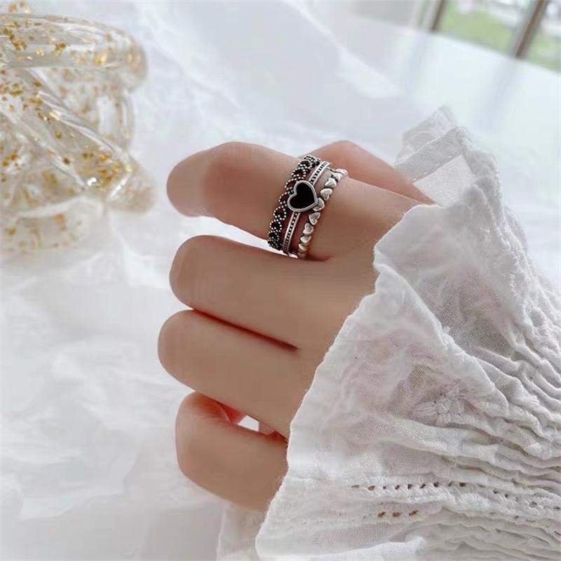 Retro Carved Three Layers Heart Ring Zircon Open Adjustable Anneaux for Men Women Creative Anillos Anel Trend Accessories Gift
Retro Carved Three Layers Heart Ring Zircon Open Adjustable Anneaux for Men Women Creative Anillos Anel Trend Accessories Gift