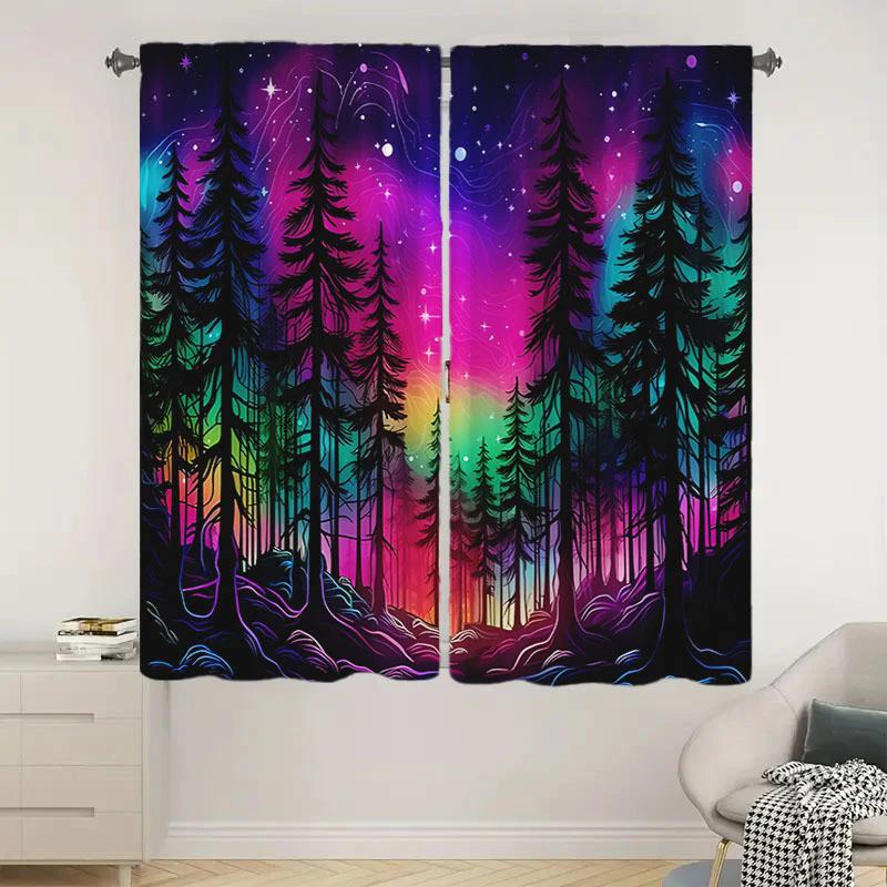 Colorful Aurora Printed Curtains Pole Bag Bedroom Living Room Home Decoration Curtain Polyester Ideal For Great W100*H70(CM)-Grommet top&2PCS
Colorful Aurora Printed Curtains Pole Bag Bedroom Living Room Home Decoration Curtain Polyester Ideal For Great W100*H70(CM)-Grommet top&2PCS