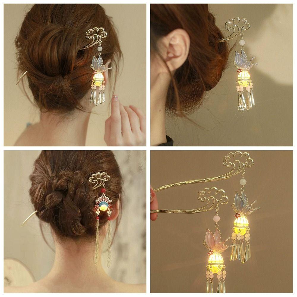 Luminescent LED Lantern Tassel Hair Stick LED Light Hanfu Hair Clip Hair Sticks for Long Hair style 1
Luminescent LED Lantern Tassel Hair Stick LED Light Hanfu Hair Clip Hair Sticks for Long Hair style 1