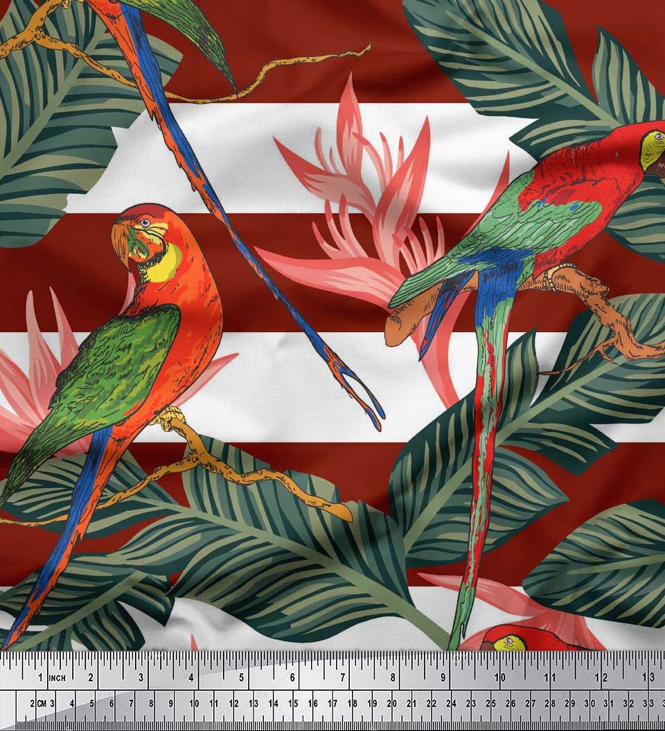Soimoi Orange Modal Satin Fabric Tropical Leaves|Stripe & Parrot Bird Print Тканина у дворі 42 дюйма 42 Inch Wide - Silk червоний
Soimoi Orange Modal Satin Fabric Tropical Leaves|Stripe & Parrot Bird Print Тканина у дворі 42 дюйма 42 Inch Wide - Silk червоний
