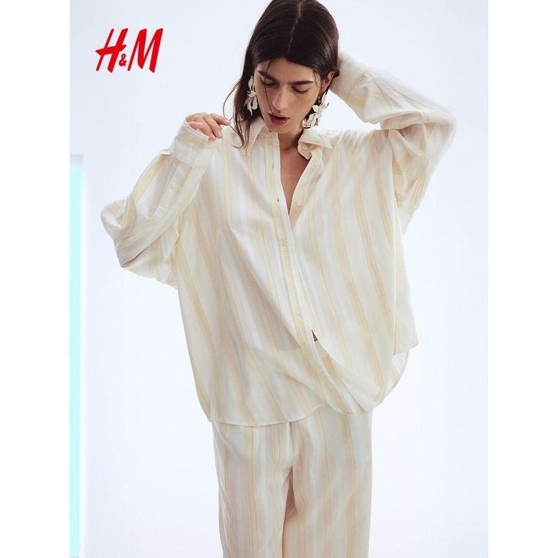 HM Women clothes Shirts 2025 Summer New Large Profile Multi-Arm Woven Shirts 1295595 Black/Stripes 155/80(XS)
HM Women clothes Shirts 2025 Summer New Large Profile Multi-Arm Woven Shirts 1295595 Black/Stripes 155/80(XS)