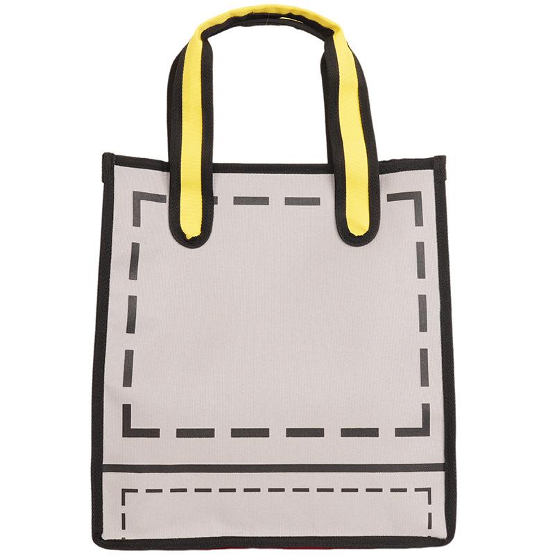 2025 новая двухмерная мультяшная японская девушка нейлоновая сумка женская портативная сумка для покупок цветовая гамма большая вместимость сумка через плечо серый