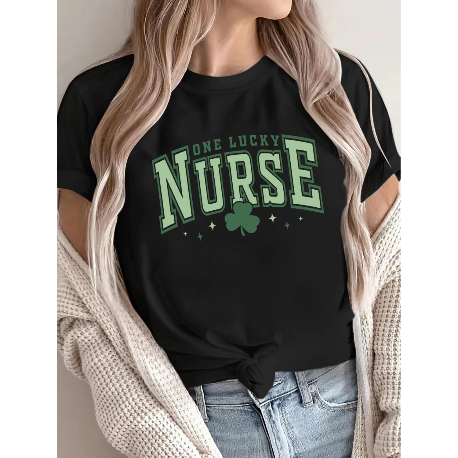 One Lucky Nurse Green Clover Print Women T-Shirt Summer Casual T Shirts Hip Hop Tee Top Loose Comfortable Woman Streetwear S чёрный
One Lucky Nurse Green Clover Print Women T-Shirt Summer Casual T Shirts Hip Hop Tee Top Loose Comfortable Woman Streetwear S чёрный