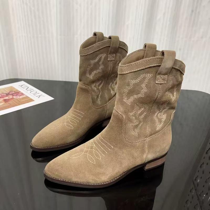 Сапоги в стиле вестерн-ковбой, ретро-сапоги рыцаря с вышивкой, женские осенне-зимние новые звездные сапоги с тем же V-образным вырезом, средние сапоги, длинные сапоги 35
Сапоги в стиле вестерн-ковбой, ретро-сапоги рыцаря с вышивкой, женские осенне-зимние новые звездные сапоги с тем же V-образным вырезом, средние сапоги, длинные сапоги 35