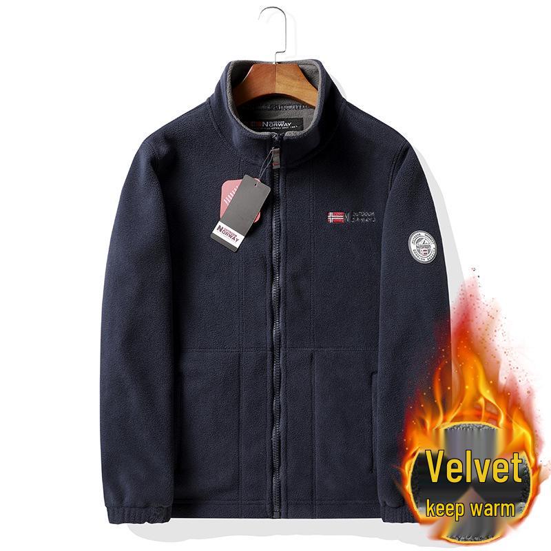 Men s Heavyweight Velvet Polar Fleece Jacket - Warm, Casual, Loose Fit for Autumn/Winter L темно-синього кольору
Men s Heavyweight Velvet Polar Fleece Jacket - Warm, Casual, Loose Fit for Autumn/Winter L темно-синього кольору