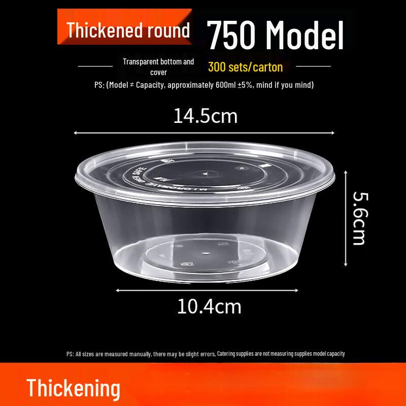 750ml Round Transparent Disposable Takeaway Food Containers
750ml Round Transparent Disposable Takeaway Food Containers