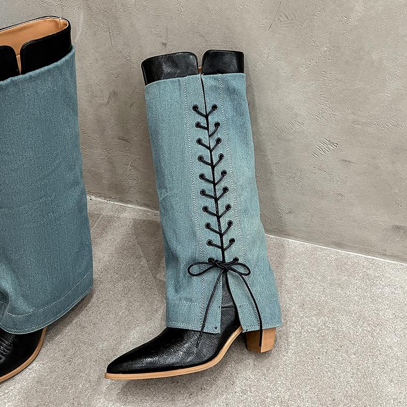 Krazing Pot Зимние ботинки из денима из микрофибры с острым носком, большой размер 40, толстые высокие каблуки, женские высокие сапоги с перекрестными шнурками 40 синий
Krazing Pot Зимние ботинки из денима из микрофибры с острым носком, большой размер 40, толстые высокие каблуки, женские высокие сапоги с перекрестными шнурками 40 синий