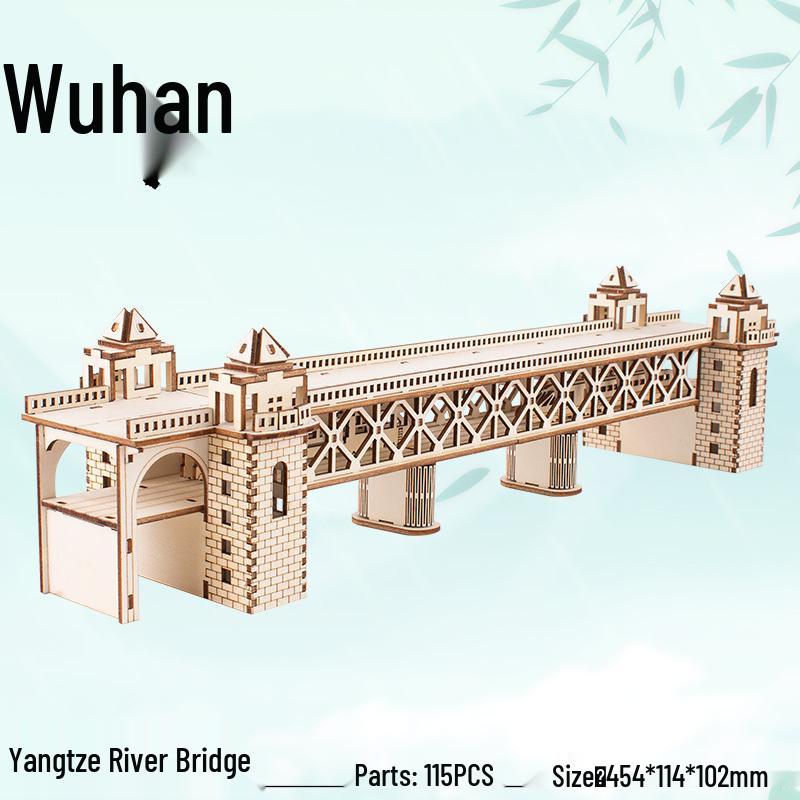 Уханьский мост через Янцзы Деревянная 3D-пазл модель для самостоятельной сборки
Уханьский мост через Янцзы Деревянная 3D-пазл модель для самостоятельной сборки