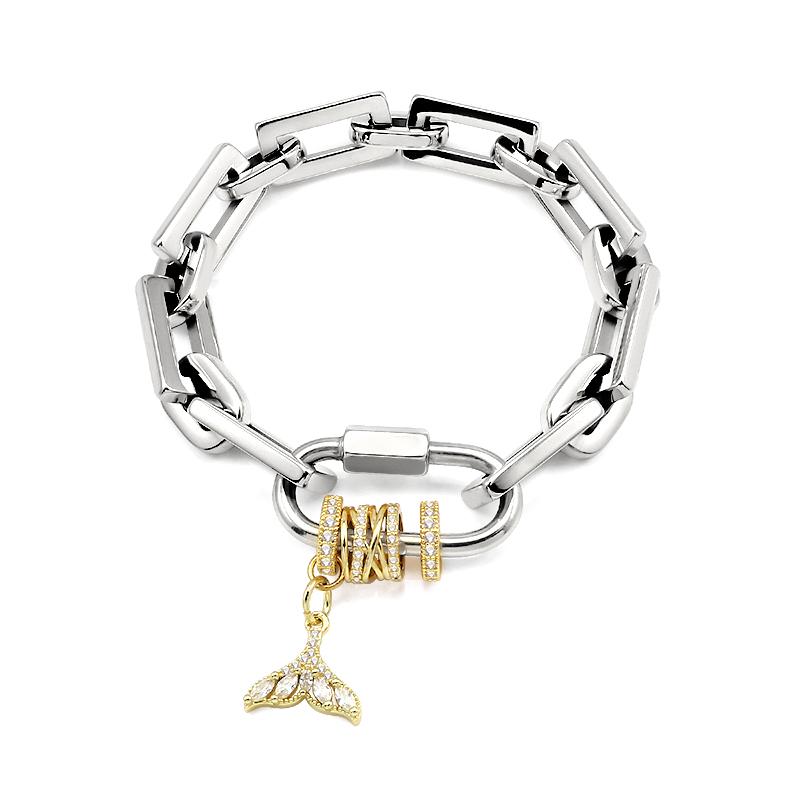 Waterproof Jewelry 18k Gold Plated Chunky Chain Carabiner Necklace Stainless Steel Pave Charismatic Zircon Charm Bracelet
Waterproof Jewelry 18k Gold Plated Chunky Chain Carabiner Necklace Stainless Steel Pave Charismatic Zircon Charm Bracelet