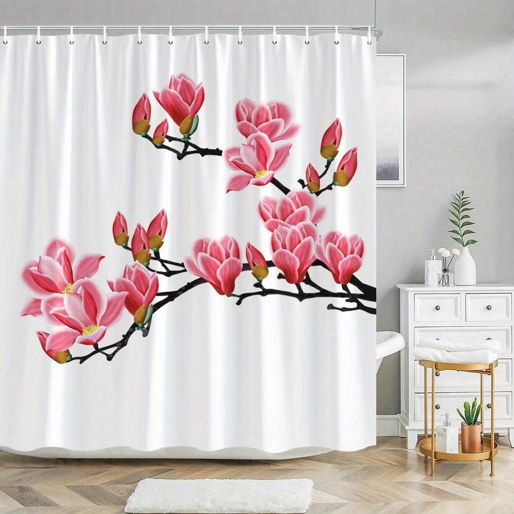 1Pc Floral Magnolia Shower Curtain, Polyester Fabric, Machine Washable, With Hook, Suitable For Bathroom Decoration W60H190(CM)-1 Pcs
1Pc Floral Magnolia Shower Curtain, Polyester Fabric, Machine Washable, With Hook, Suitable For Bathroom Decoration W60H190(CM)-1 Pcs