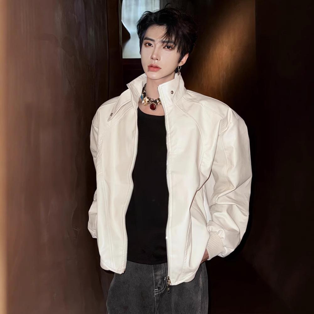 White Short Shoulder Padded Jacket Men s Silhouette Motorcycle Pu Leather Jacket Wear High Quality Durable Construction Practical Daily Use M белый
White Short Shoulder Padded Jacket Men s Silhouette Motorcycle Pu Leather Jacket Wear High Quality Durable Construction Practical Daily Use M белый